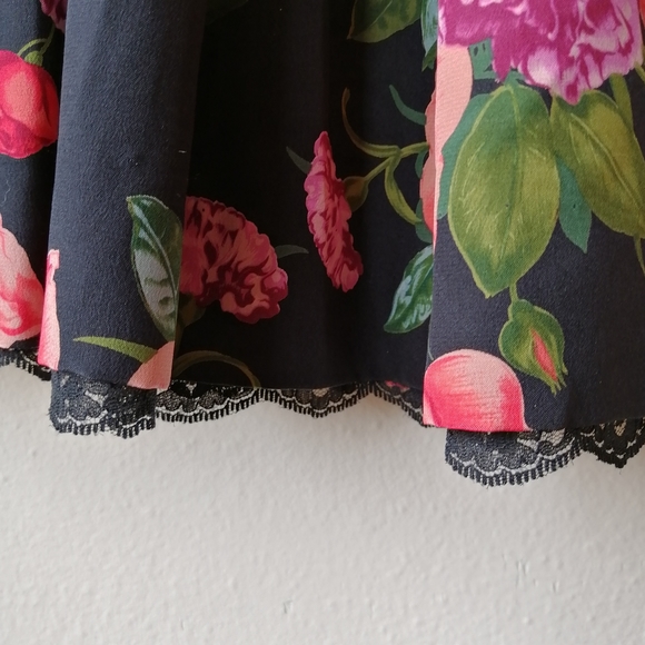 Vintage Albert Nipon Silk Floral Skirt - Picture 3 of 7